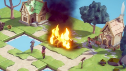 Tile Tales village scene